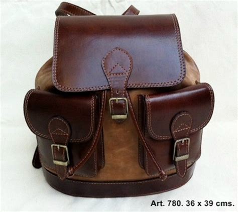 Mochilas cuero natural Continuara.org