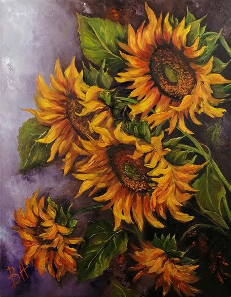 Oleo girasoles Continuara.org