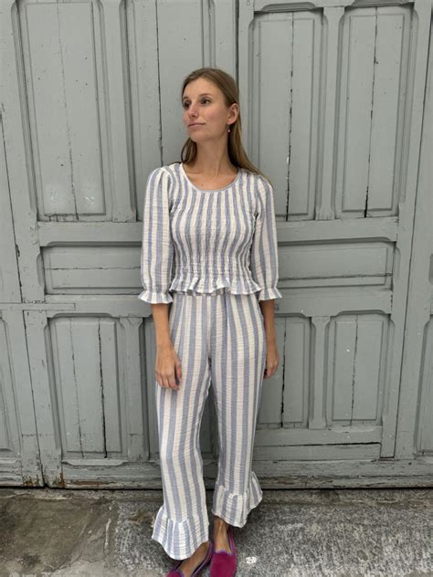 Pantalon rayas azul Continuara.org