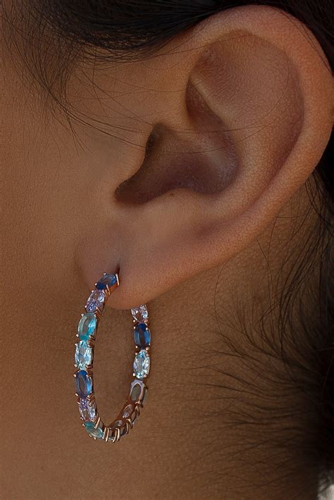 Pendientes aros azules Continuara.org