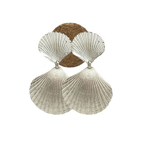 Pendientes dobles conchas Continuara.org