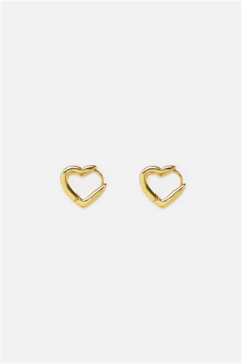 Pendientes dorados corazon Continuara.org