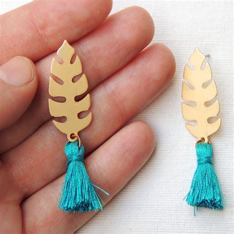 Pendientes hoja palmera Continuara.org
