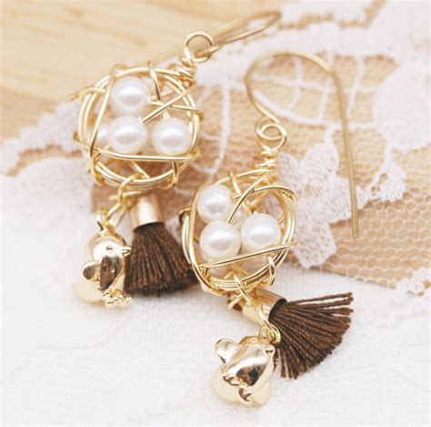 Pendientes pajaro perla Continuara.org