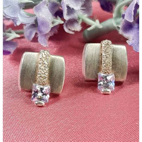 Pendientes plata mate Continuara.org