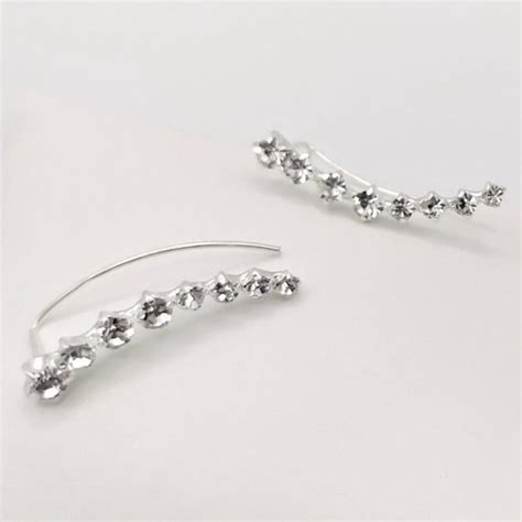 Pendientes trepadores plata Continuara.org