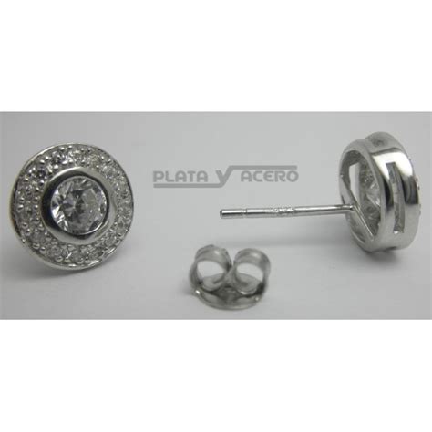 Pendientes zirconita plata Continuara.org