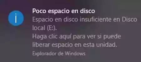 Poco espacio disco Continuara.org