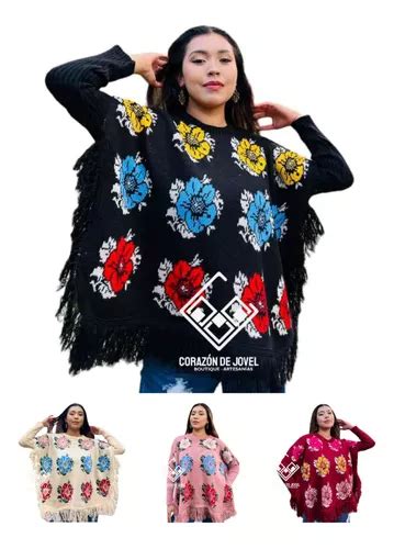 Poncho manga flores Continuara.org