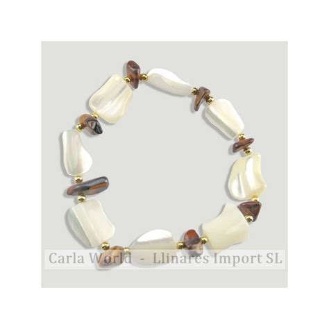 Pulsera nacar dorado Continuara.org