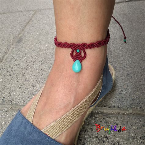 Pulsera tobillera macrame Continuara.org