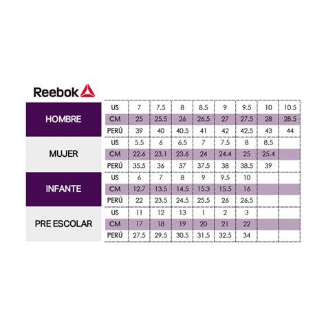 Reebook talla Continuara.org