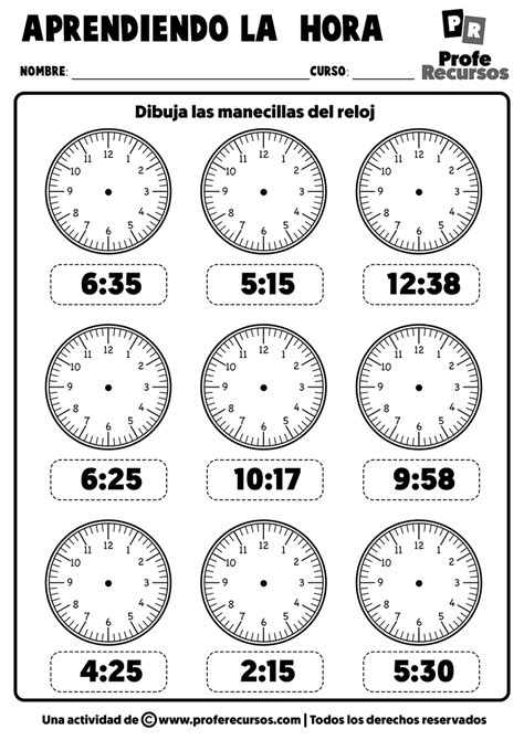Reloj actividades Continuara.org