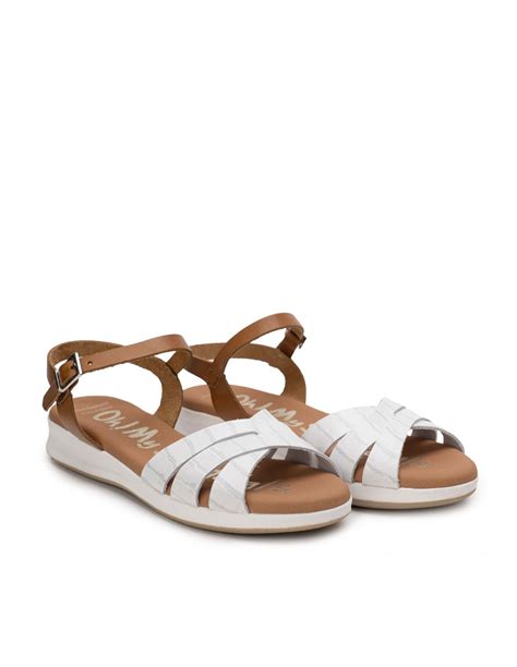 Sandalias piel blancas Continuara.org