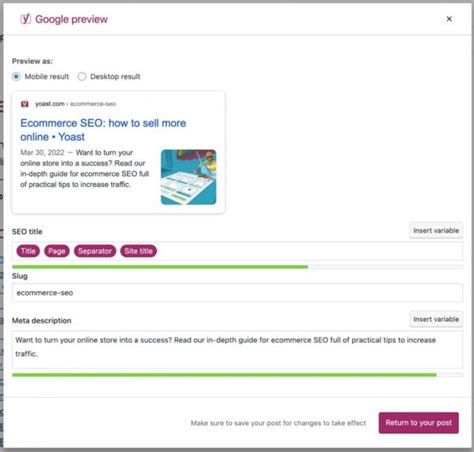 Seo wordpress yoast Continuara.org