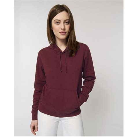 Sudadera capucha granate Continuara.org