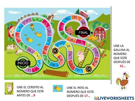 Tablero animales granja Continuara.org