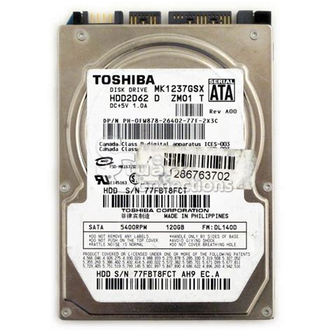 Toshiba 120gb sata Continuara.org