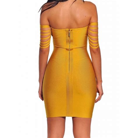 Vestido bandage amarillo Continuara.org