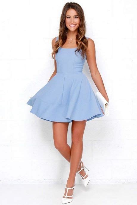 Vestido corto celeste Continuara.org