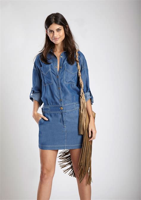 Vestido corto denim Continuara.org