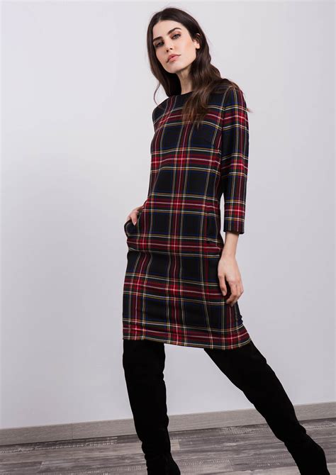 Vestido cuadros chaqueta Continuara.org