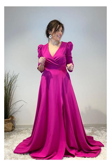 Vestido fiesta fucsia Continuara.org
