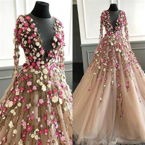 Vestido gala floral Continuara.org