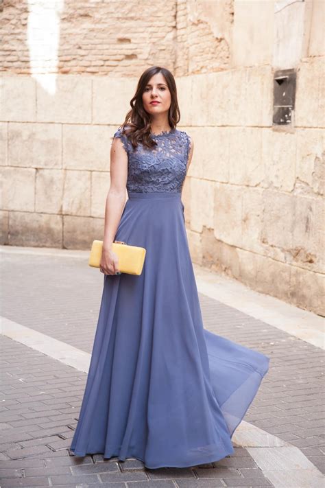 Vestido gris azul Continuara.org