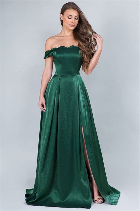 Vestido largo verde Continuara.org