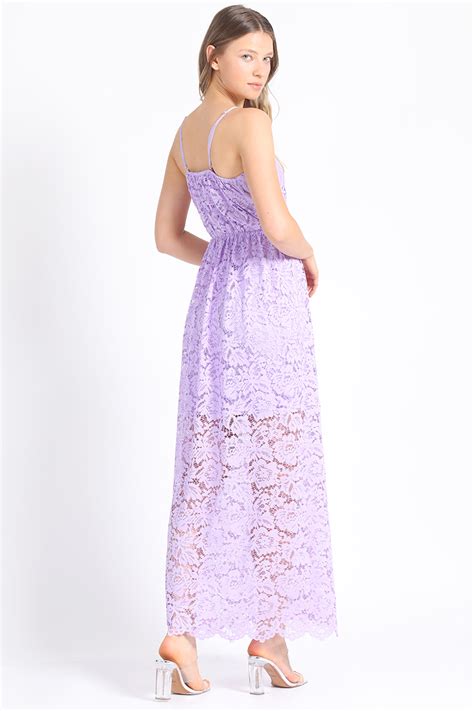 Vestido lila encaje Continuara.org