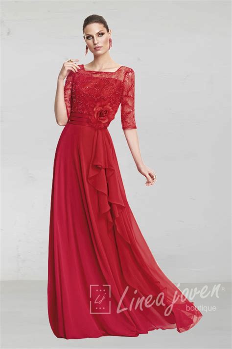 Vestido madrina rojo Continuara.org