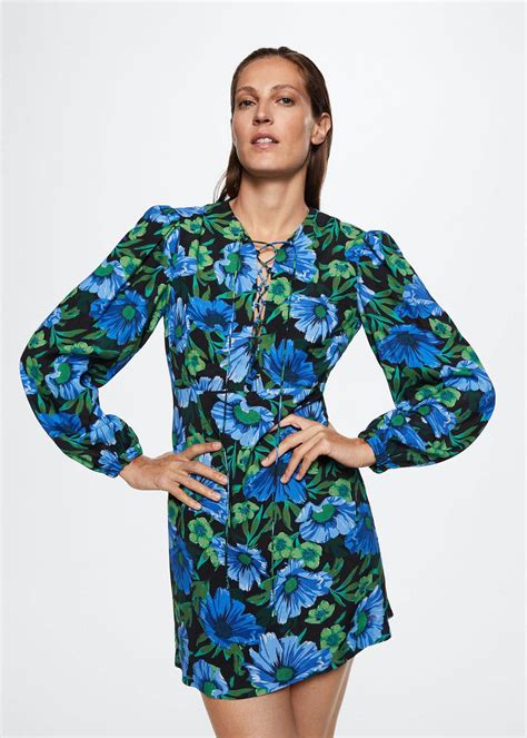 Vestido mango estampado Continuara.org