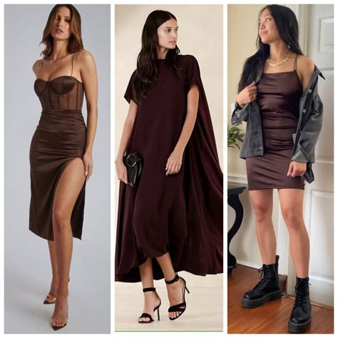 Vestido marron oscuro Continuara.org