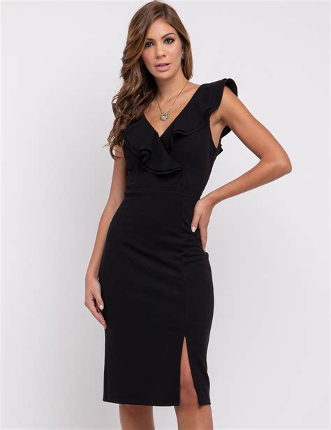 Vestido midi negro Continuara.org