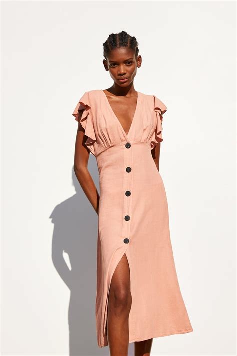 Vestido midi volantes Continuara.org
