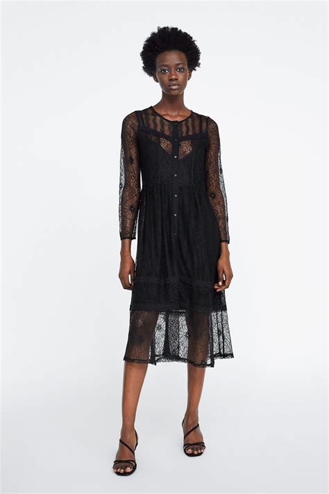 Vestido negro zara Continuara.org