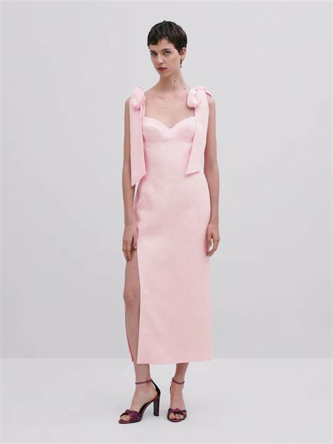 Vestido rosa lazos Continuara.org