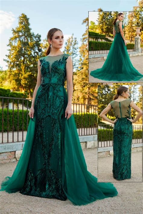Vestido verde pedreria Continuara.org
