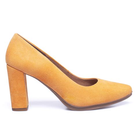 Zapatos tacon mostaza Continuara.org